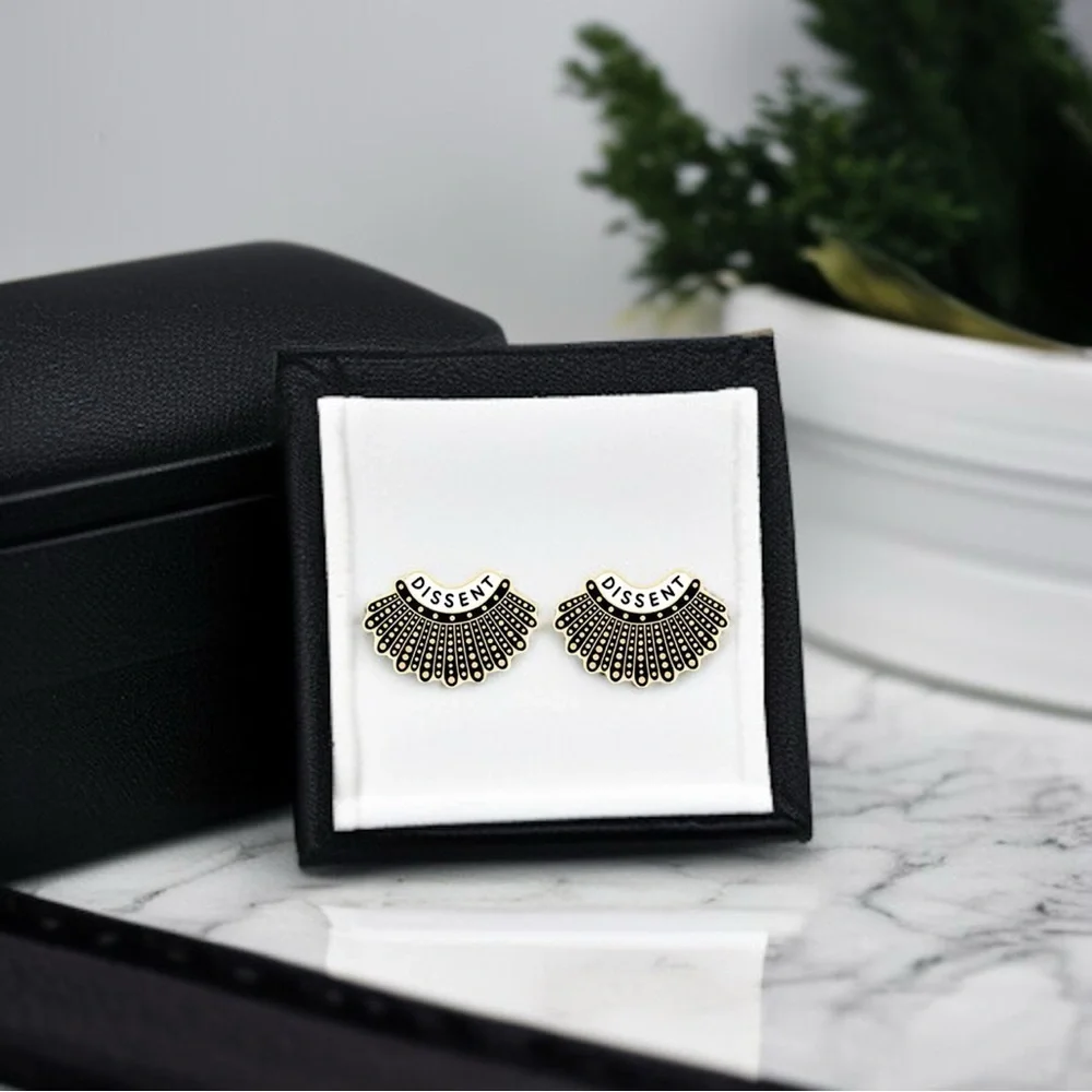 RBG Dissent Stud Earrings Feminist Jewelry NWT
